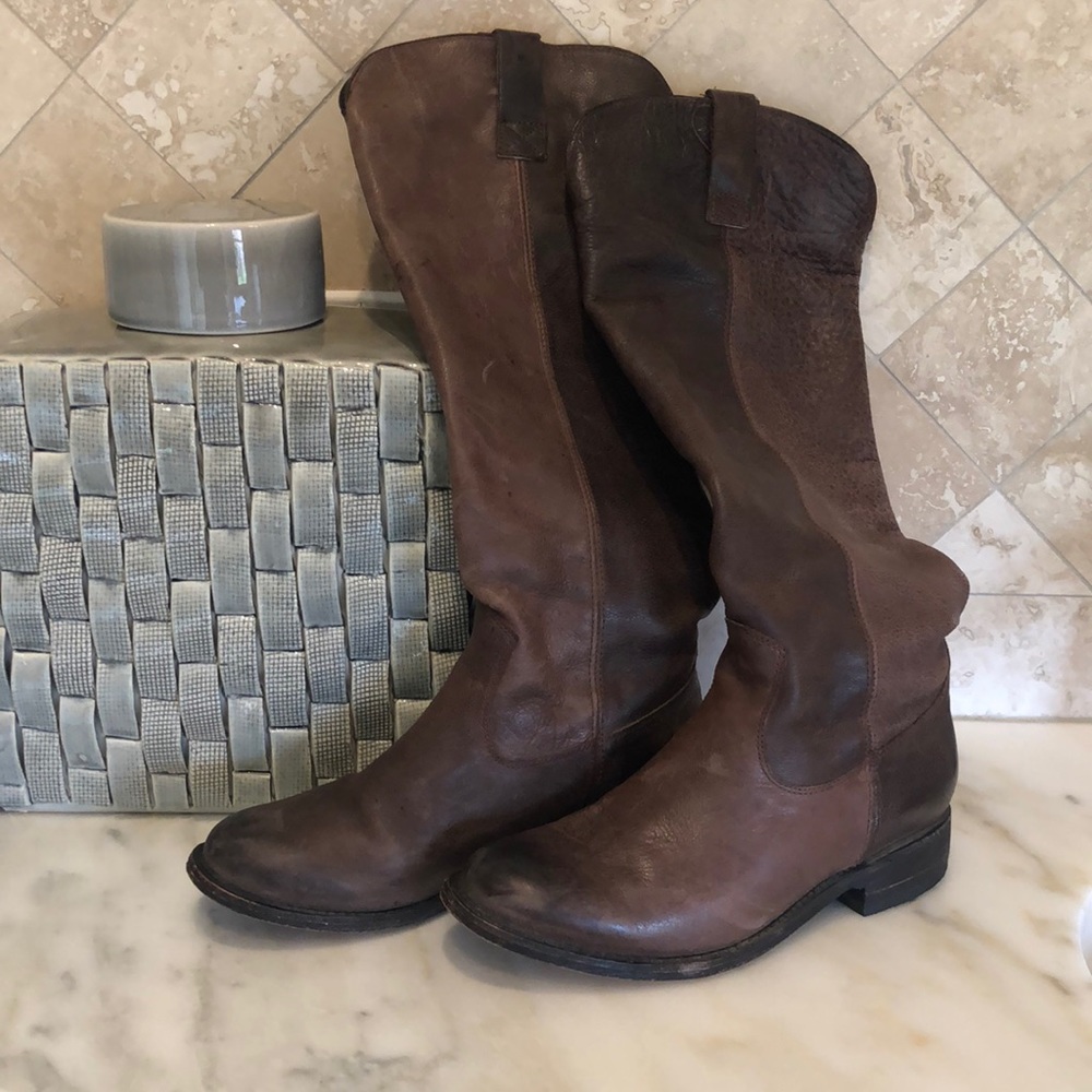 Dolce Vita cognac leather knee high boots.